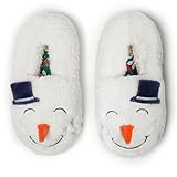 Picture of Dearfoams Unisex Matching Family Holiday Christmas Reindeer & Turkey Scuff Slipper, Adult Snowman, 5-6 US Women