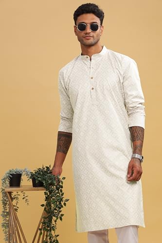 Image of BE ACTIVE Cotton Kurta for Men | Traditional and Refined Design | Indian Kurta | Full Sleeve Kurta