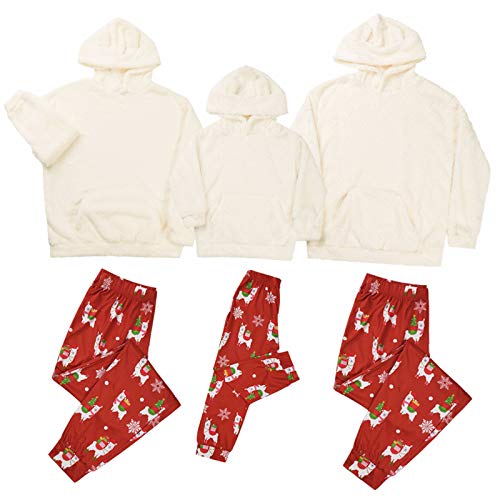 Preisvergleich Produktbild JJGS Passende Pyjamas Nachtwäsche Für Familien Frauen Männer Weihnachten Nachtwäsche Homewear Fleece Langarm-Top Und Hosen Loungewear Men-XL