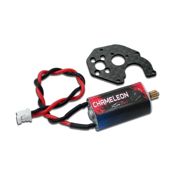 Furitek RC Motor SCX24 Chameleon 80T Brushed Motor with Motor Mount and 11T Brass Pinion Gear, Remote Control Car Electronics - RC Brushed Motor Directly Fits for The Axial SCX24