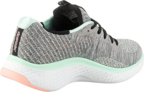 Skechers Skechers Solar Fuse-Brisk Escape, Women's Low-Top Trainers, Grey (Gray Knit Mesh/Black, Pink & Mint Trim Gymt), 5.5 UK (38.5 EU)