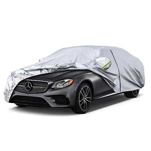 Image of Kaugung 6 Layers Car Cover Custom Fit Mercedes Benz C300, C250, C43 Sedan from 2004 to 2025, Waterproof Car Cover All Weather for Automobiles, Sun Rain Dust Snow Protection.