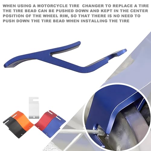 Image of Motorcycle Repair Tire Bead Installation Assistance Tools,Dirt Bike Off-Road Tire Removal Install Assistance Changer Tool for CRF CR KXF KX YZF YZ RM RMZ DRZ EXC SXF XCF EXCF XCW(Blue)