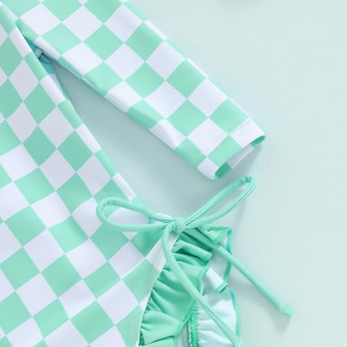 MAYUMMPY Toddler Baby Girls Bikini Beach Swimwear Zipper Swimsuit UPF 50+ Rash Guard One Piece Long Sleeve Bathing Suit - Image 6