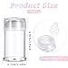 6 Pcs Clear Plastic Loose Powder Bottle Glitter Powder Bottle Baby Powder Container with 12 Holes Sifter and Lids Loose Powder Containers 10 ml Travel Powder Container