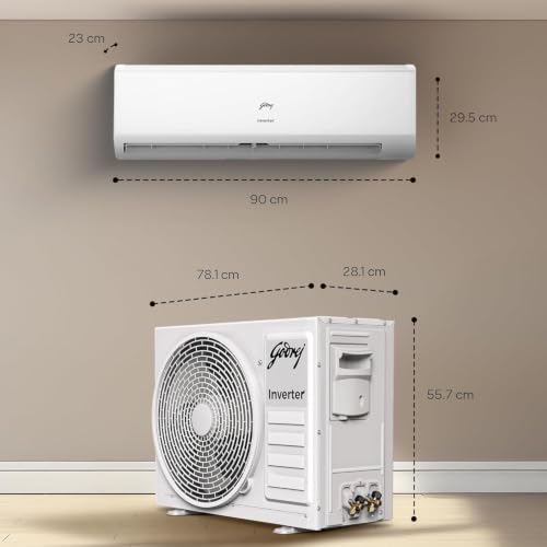 Image of Godrej 1 Ton 5 Star| 2026 New Star rated Mode | Inverter Split AC| 5 Years Comprehensive Warranty| AI Powered| 5-in-1 Convertible| Heavy-Duty Cooling at 52 C (AC 1T TR HIC 12J5TG WA,White)
