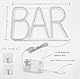 Gpurplebud Bar Schild Beleuchtet - Leuchtschild Bar für Hausbar Theke Neon Schild LED Wanddeko für Party Nachtclub Mann Höhle Restaurant Festival Feier Dekoration Party Zeichen (Warmweiß)
