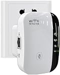 WiFi Booster de signal d'extension Jusqu'à 3500pi2 et 35 Appareils, répéteur Internet sans fil, WiFi Extension de portée, amplificateur longue portée avec port Ethernet, point d'accès, 1-Key Configuration