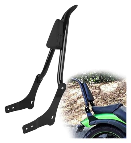 Porte-bagages avec sissy bar premium pour Kawasaki Vulcan S 650 fini noir robuste