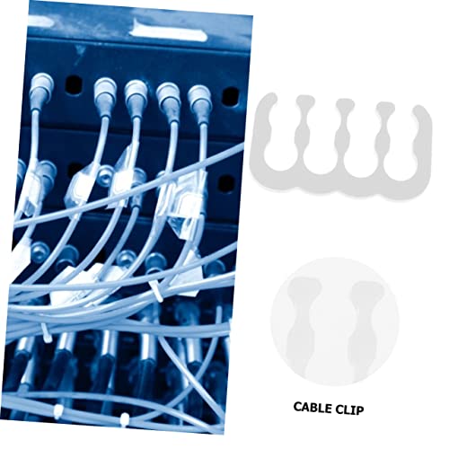 48 piezas organizador de cables de energía para debajo del escritorio, gestión de cables y pinza para cables miniatura 4