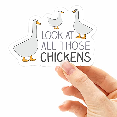 Look At All Those Chickens Vine Sticker, Funny Vine Quotes, Internet Meme Sticker for Hydroflask,...