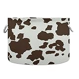 xigua Large Storage Basket Cotton Rope Basket Cow Print Pattern Baby Laundry Basket for Blankets Toy