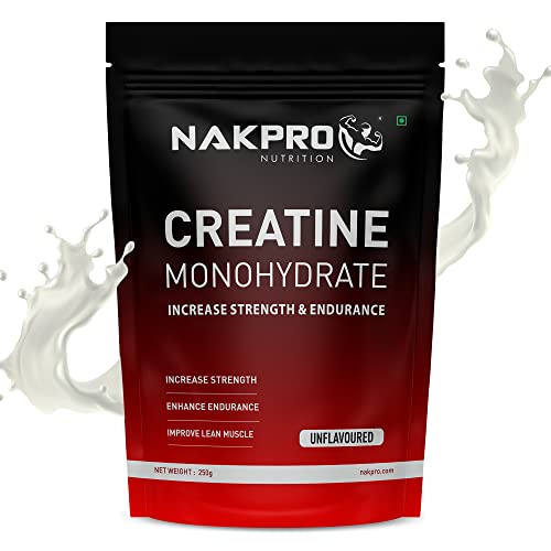 Image of NAKPRO PLATINUM 100% Whey Protein Isolate & MICRONIZED CREATINE MONOHYDRATE (Unflavoured, 250 g) & MICRONIZED CREATINE MONOHYDRATE (Fruit Punch, 250 g)