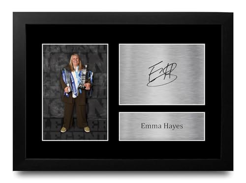 Photo Emma Hayes Chelsea autographe signée sous cadre A4 pour les supporters de football