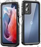 ZWWADR for Motorola Moto G Play 2024 Case, IP68 Waterproof with Built-in Screen Protector, Full Body Shockproof Dustproof Rugged Protective Phone Case for Moto G Play 2024 Black