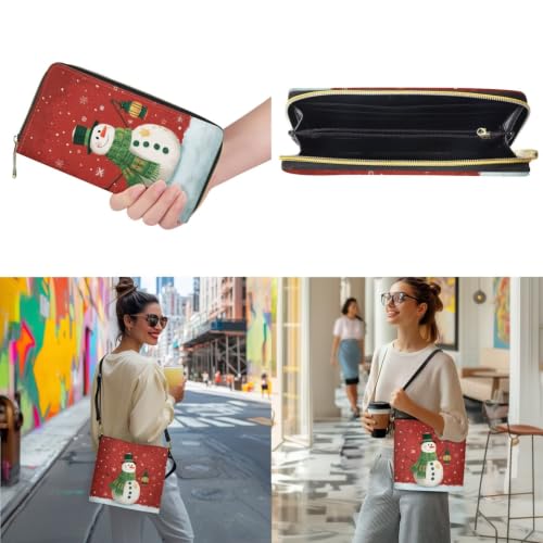 Image of HUGS IDEA Leather Purses and Handbag for Women Bucket Bag with Wrist Wallet 2 Packs