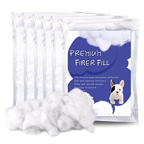 Image of BUTUZE 32oz Premium Polyester Fiber Fill, High Resilience Fiberfill Stuffing for Craft, Crochet Animals, Part Pillow Comforter DIY, Recyclable