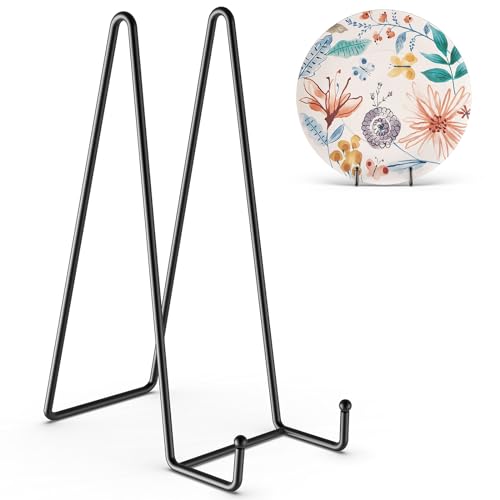Image of 3 Pack 12 Inch Plate Stands for Display Metal Picture Stand Plate Holder