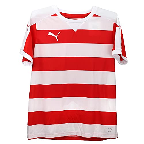 T-shirt Hoop Shortsleeve Puma pour homme en taille Youth Medium rouge et blanc