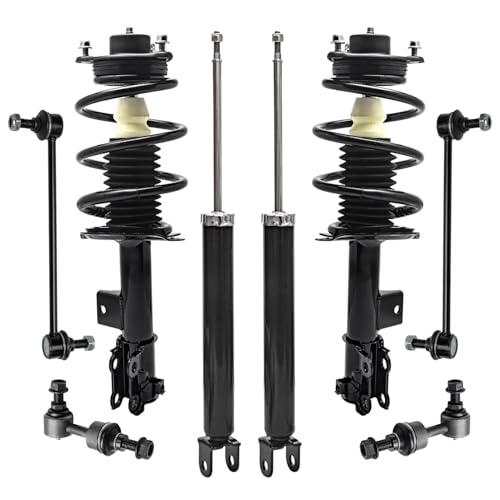 Detroit Axle - Front Struts w/Coil Springs Rear Shock Absorbers Sway Bar Links Replacement for 2012-2014 Hyundai Sonata Kia Optima Gas - 8pc Set