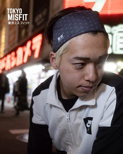 Image of Tokyo Misfit Japanese Headband Men & Women Sweat band (Asanoha-Black-Small) | Japanese patterns, Moisture wicking, Cooling headband, Breathable stretch fabric, Workout, Running, Exercise, Sports, Yoga