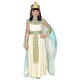 Versand aus Deutschland shoperama Hochwertiges Cleopatra Kinderkostüm für Mädchen Ägypterin Kostüm Pharaonin Königin, Kindergröße:128