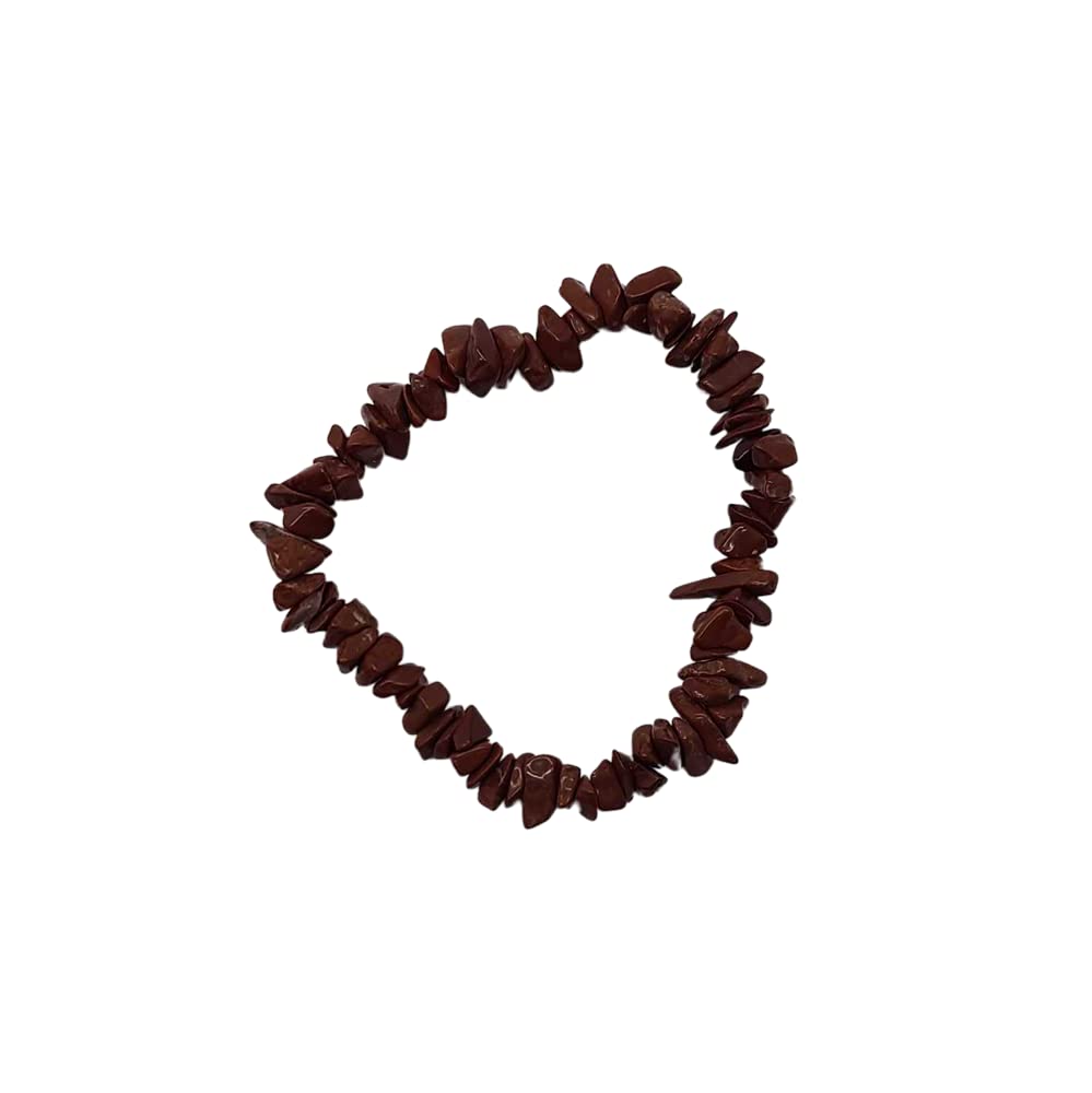 VIE Naturals Gemstone Chip Stretch Bracelet, Red Jasper, One