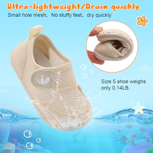 Image of FEETCITY Toddler Water Shoes Boys Girls Swim Shoes Quick Dry Kids Aqua Socks Barefoot for Beach Swimming Pool