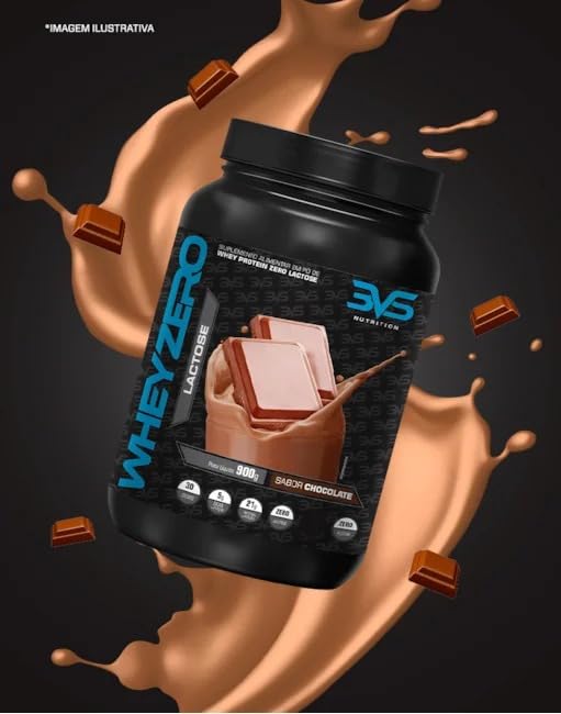 3VS Nutrition Whey 900g Zero Lactose Sabor Chocolate | Amazon.com.br