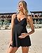 Charmo Maternity Swimsuit One Piece for Women Pregnancy Bathing Suit Scalloped Maternity Swimwear with Bottom 2026 Black