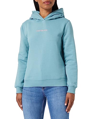 Calvin Klein Jeans Damen Hoodie Institutional Regular mit Kapuze, Blau...