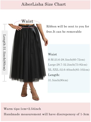 A line Tea Length Tulle Skirt for Party Prom Casual Wear2