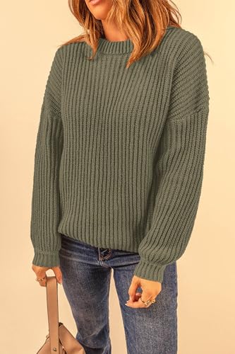 PRETTYGARDEN Fall Sweaters for Women 2025 Fashion Long Sleeve Casual Ribbed Knit Winter Clothes Pullover Jumper Tops