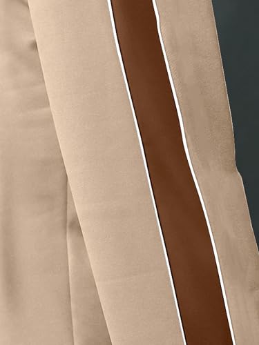 Jump Cuts Mens Brown and Beige Color Block Polyester Trackpant for Men - Casual Gym & Street Wear - Image 6