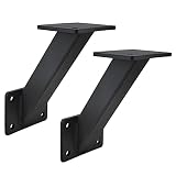 Chooglkj 2 Pack Handrail Bracket Wall Mounted Heavy Duty Steel Metal Stair Railing Bracket,Staircase