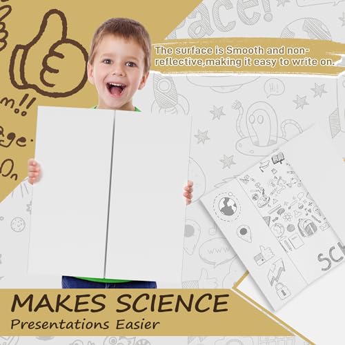 4 pcs small trifold poster board 215 x 14 inches poster board with double sided tapes and cardboard corrugated presentationdisplay board for school project science fair business