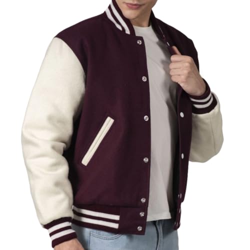Mens Premium Wool Varsity Jacket Classic Lettermen Style Jackets Multiple Colors Varisty Baseball College Jacket