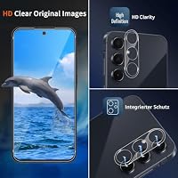 LiiLaa Schutzfolie für Samsung Galaxy A55 5G für Panzerglas, 2 Stück Gehärtete Glas Schutz Folie mit 2 Stück Kameraschutz, 9H displayschutz Ultra-klar Schutzglas – Ansicht 5