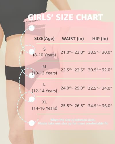 POPKOK Teen Girls Underwear Cotton Brief Panties 6 pack 5