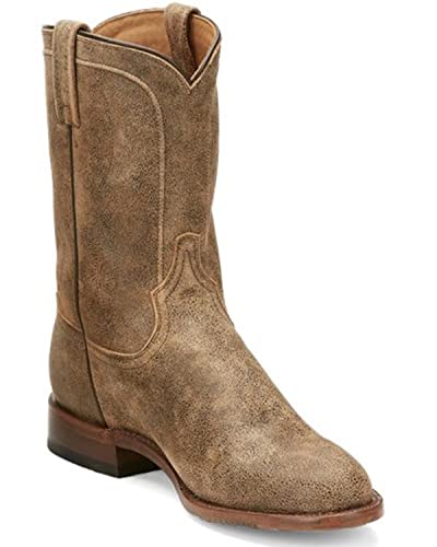 Tony Lama Men's Monterey Desert Roper Goat Leather Western Boot Round Toe - Ep3550