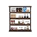 UNHO Mensola Porta spezie per cucina Portaspezie da appendere Portaspezie legno ripiani 4, mensole da muro design decorazione esposizone salvaspazio mensole Cucina Soggiorno marrone 10x53x60cm