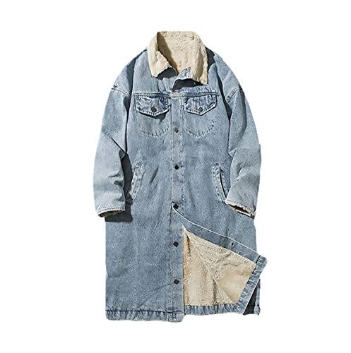 Manteau en jean cowboy pour homme veste hiver polaire de mi-saison
