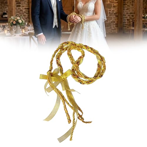 Cuerda católica de boda con diamantes de imitación de clavel y lazo de cristal elegante 2