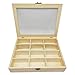 C1 Caja de Madera con 12 Compartimentos 25.8 X 19.8 X 5 cm