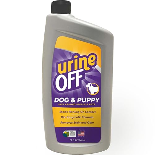 Urine OFF Puppy & Dog Pet Stain Remover | Freshly Scented Carpet Cleaner | Bio Enzymatic Stain & Urine Odor Eliminator | Pet Safe Cleaner | 32 oz.