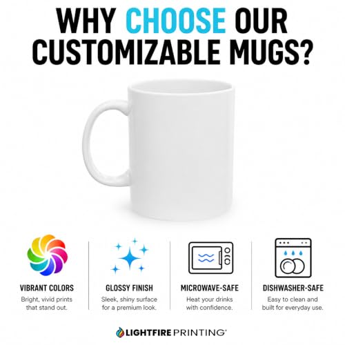 Personalized Coffee Mug - Custom Photo Mug with Picture or Text | Ceramic Customizable Cup, Christmas Birthday Mothers Day Gift | Taza Personalizada for Men Women Mom Dad - White | 15 oz - Image 2