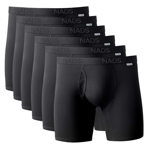 NADS Organic Cotton Boxer Briefs – Soft & Breathable Men's Underwear with Tagless, No-Roll...