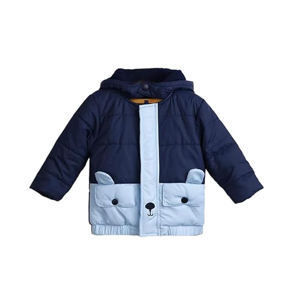 Karrot by Shoppers Stop Colour Blocked Polyester Hood Infant Boys Jacket (A21700BJKT483-P)