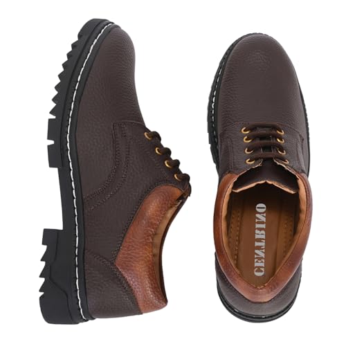 Image of Centrino Lace-Up Men's Formal Shoe | Stylish with Soft Cushioned Insole | Sleek Lace-Up Design for Formal Look | Durable with Anti-Skid Sole | Ideal for Office Wear (9290)