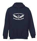 Got-Tee- Shayetet 13 Israel Army Navy Seals Hoodie / Sweatshirt (L, Navy Blue)